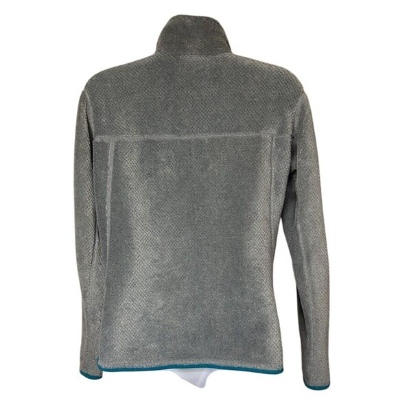 Patagonia Women's Gray Teal Retool Pullover Fleece Snap T Fleece  Sz S Small - Picture 2 of 10